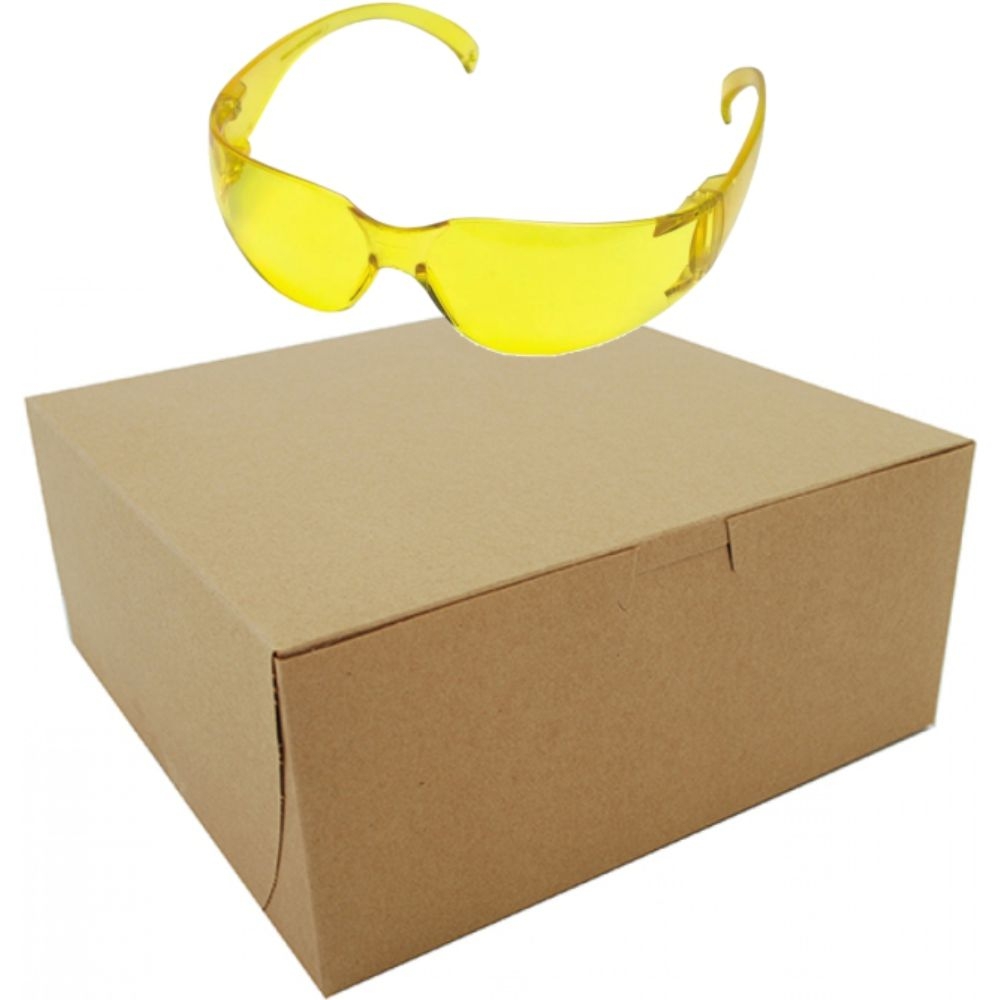 Kit com 12 Oculos Kalipso Amarelo Modelo Leopardo