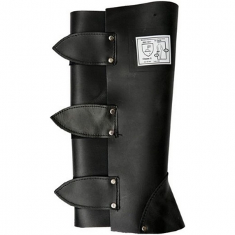 Perneira de Couro com Fechamento em Velcro