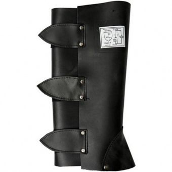 Perneira de Couro com Fechamento em Velcro
