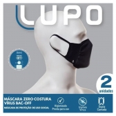 Máscara Preta Lupo Sem Costuras - 2 unidades