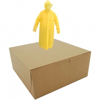 Kit com 10 Capas de Chuva Amarela Standard Brascamp