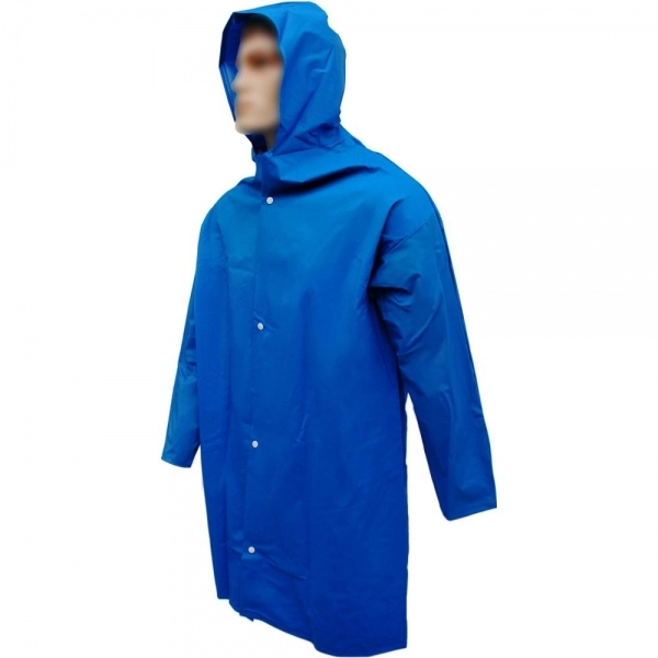 Capa de Chuva em PVC Brascamp Azul com Capuz