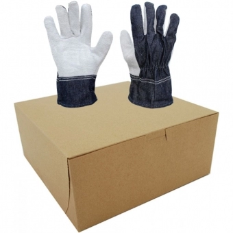 Kit com 10 Pares de Luvas Mista Raspa com Jeans JMarseg