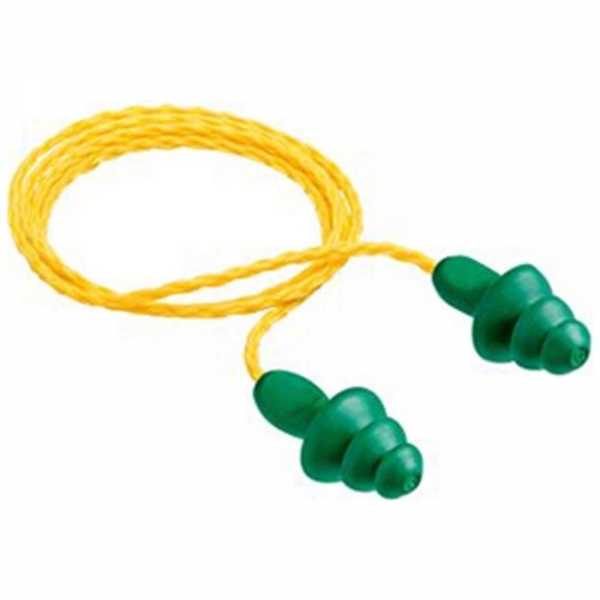 Kit com 100 Protetor Auditivo Tipo Plug 3M Copolímero - Verde