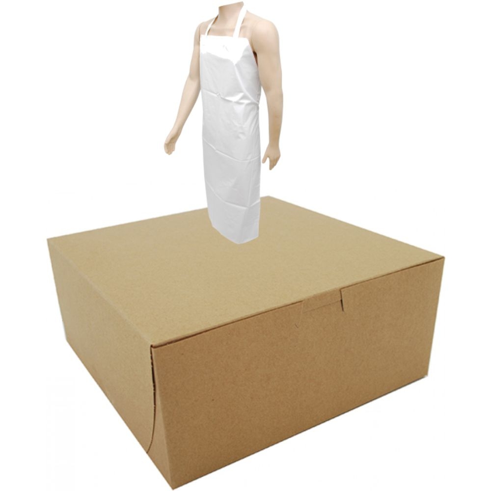 Kit com 10 Aventais de Cozinha Material PVC Branco Brascamp