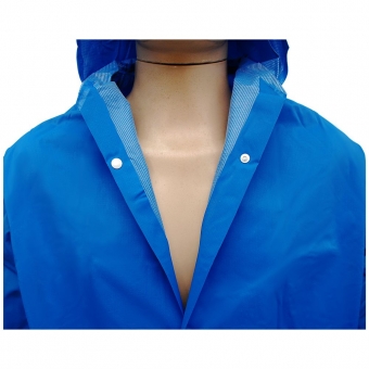 Capa de Chuva em PVC Brascamp Azul com Capuz
