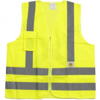 Colete Refletivo Super Safety Amarelo Fluorescente com Bolso