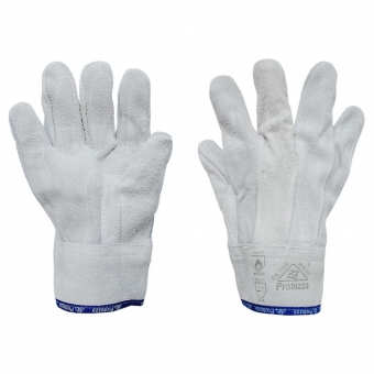 Kit com 10 Pares de Luvas Raspa Cano Curto Protezza com Reforço