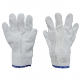 Kit com 10 Pares de Luvas Raspa Cano Curto Protezza com Reforço