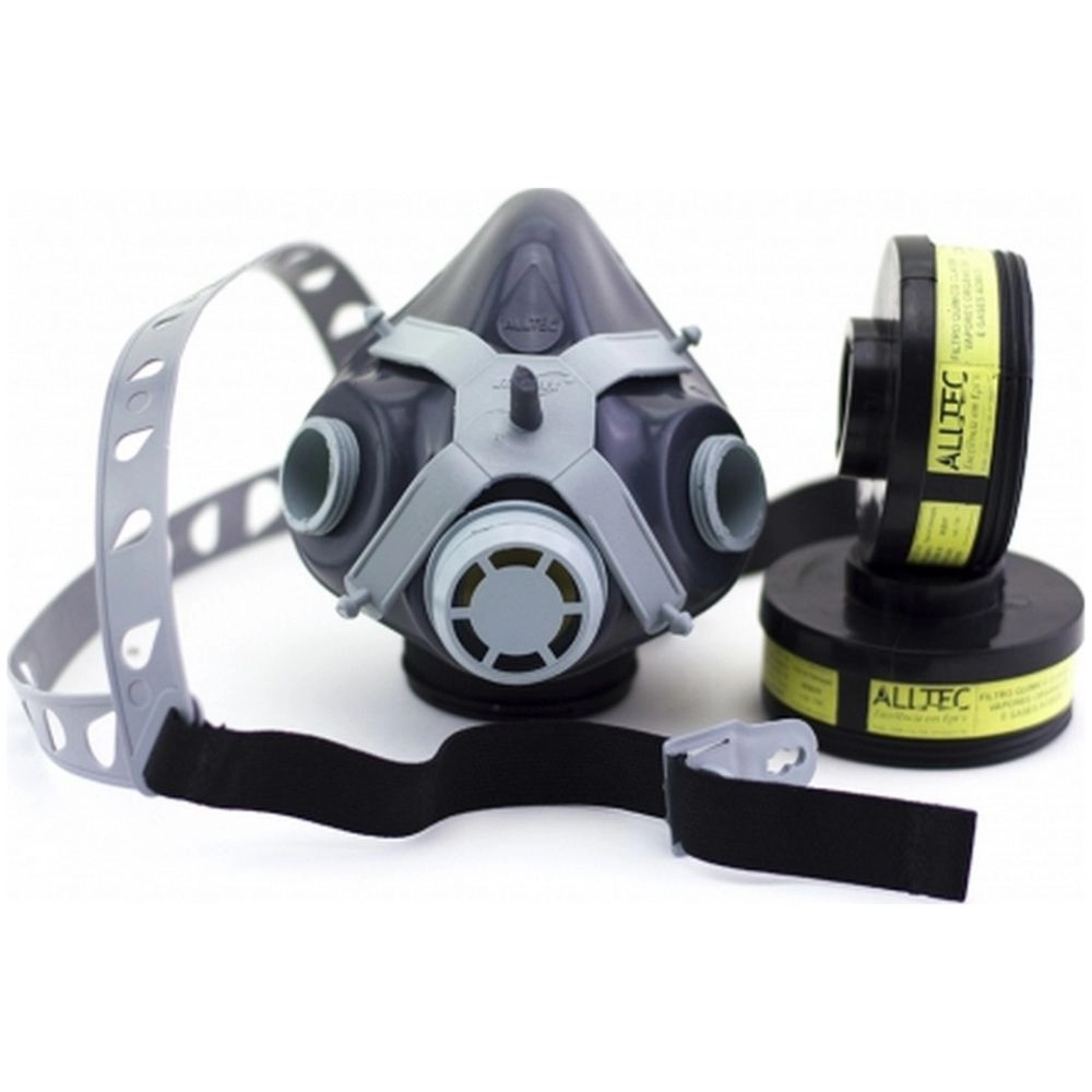 Respirador Semifacial Alltec 1/4 com 2 filtros - COMPLETA