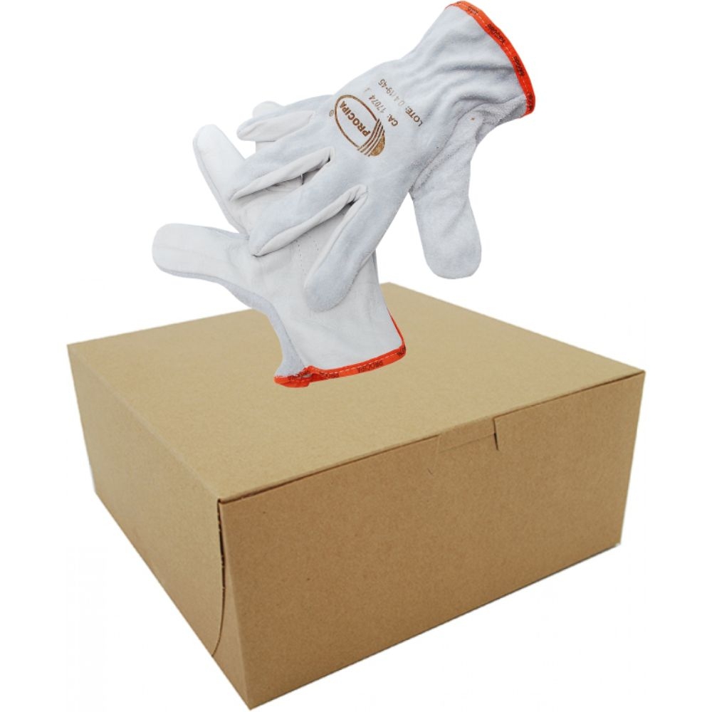 Kit com 10 Pares de Luvas Mista Procipa Raspa e Vaqueta