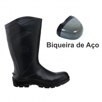 Bota de Borracha Bico Aço Marluvas 100AWORK-CA-PR-A
