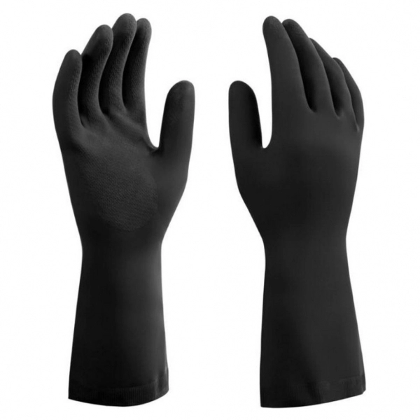 Kit com 10 pares de Luvas de Látex Mucambo Preta