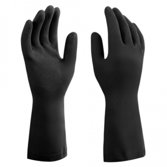 Kit com 10 pares de Luvas de Látex Mucambo Preta