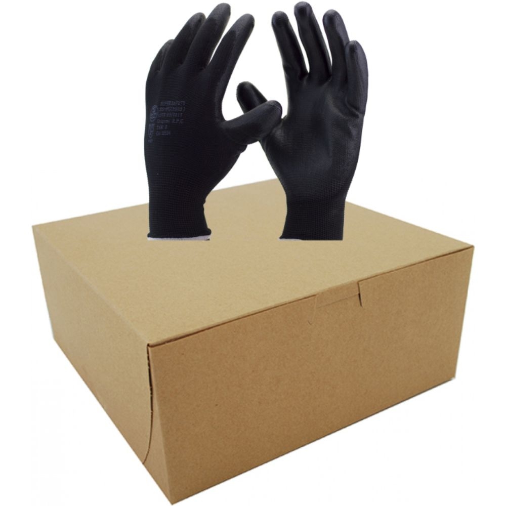Kit com 12 Pares de Luvas de Segurança em PU Antiestática Super Safety