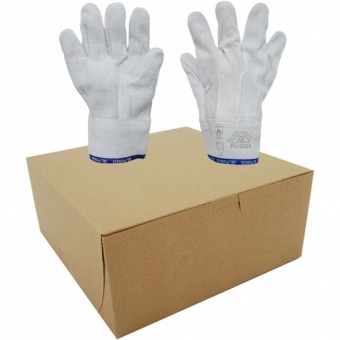 Kit com 10 Pares de Luvas Raspa Cano Curto Protezza com Reforço