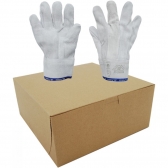 Kit com 10 Pares de Luvas Raspa Cano Curto Protezza com Reforço