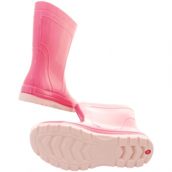 Bota de PVC Rosa Infantil Feminina Pega Forte