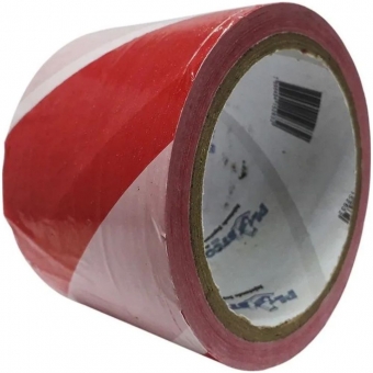 Fita Zebrada Plastcor Vermelha e Branca 200 metros