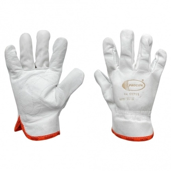 Kit com 10 Pares de Luvas Vaqueta Procipa Com Reforço na Palma