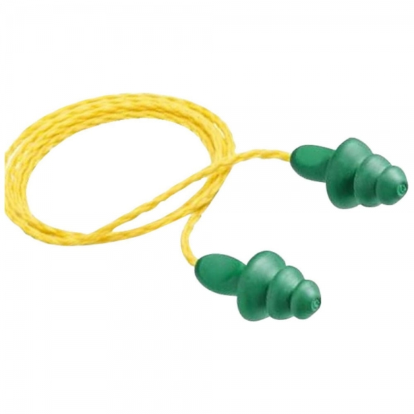 Kit com 100 Protetor Auditivo Tipo Plug 3M Copolímero - Verde