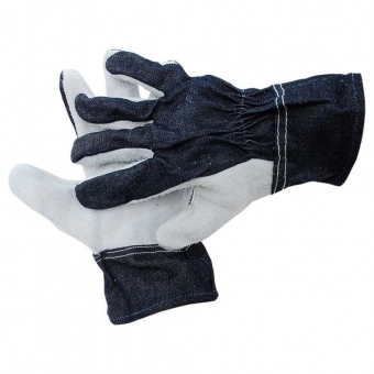 Luva Mista Raspa com Jeans JMarseg Punho e Dorso em Jeans