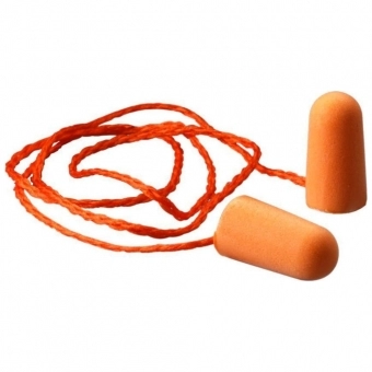 Kit com 100 Protetor Auditivo de Espuma com Cordão 3M 1110