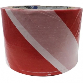 Fita Zebrada Plastcor Vermelha e Branca 200 metros