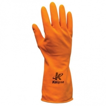 Kit com 10 pares de Luvas Látex Orange Kalipso Multiuso